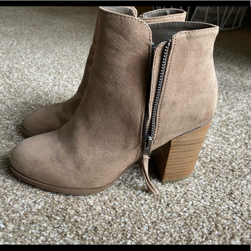 Suede booties